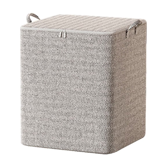 ZTTD Fabric Storage Bin with Lid and Handle 1-Pack Stackable Cloth Storage Bin Sweater Organizer with Zipper & Clear Window Closet Organizers and Storage Box for Home, Office, Bedroom(14x10x8inch)