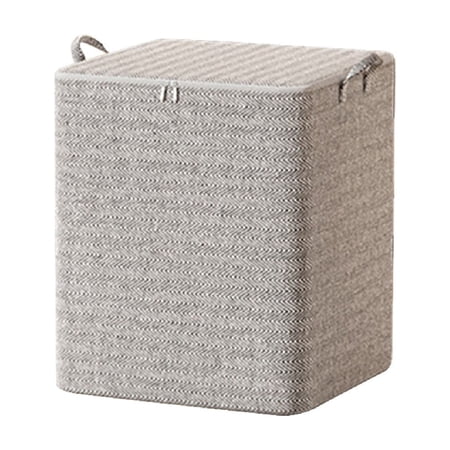 Fabric Storage Box Oimcto Large Capacity with Side Handles Sturdy Storage Bag for Clothes Bedding Organizing Box for Bedroom Closet Living Breathable Dust-Proof Wear-Resistant 110L Gray
