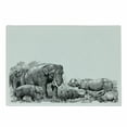 thumbnail image 1 of Animal Cutting Board, s Image Wild Safari Animals Vintage Style Print Monochromatic Details, Decorative Tempered Glass Cutting and Serving Board, Small Size, White and Black, by Ambesonne, 1 of 1