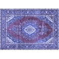 thumbnail image 1 of Ahgly Company Machine Washable Indoor Rectangle Medallion Blue Traditional Area Rugs, 5' x 8', 1 of 4