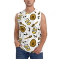 thumbnail image 3 of Uemuo Honey Pattern Men's Sleeveless T-Shirt,Muscle Athletic Tank Top, Moisture-wicking Quick-dry Breathable Classic Tee Top for Gym Run Outdoor Sports-Large, 3 of 8