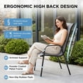 thumbnail image 5 of Pirecart Set of 4 Patio Dining Chairs, Textilene Outdoor Stacking Chairs for Poolside, Backyard, Garden, 5 of 11