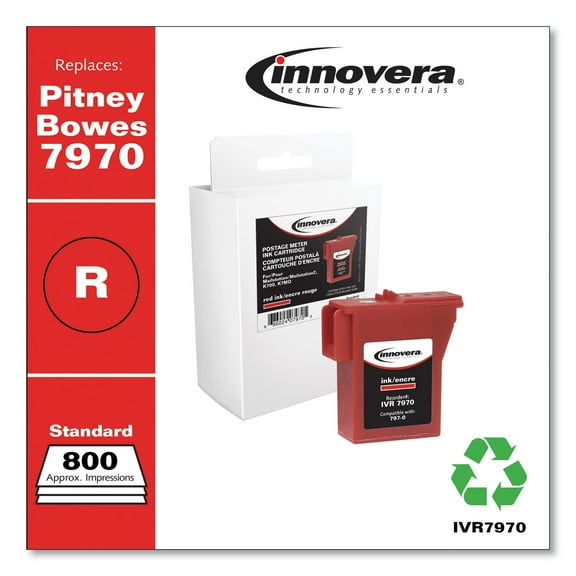 Innovera Compatible Red Postage Meter , Replacement For Pitney Bowes 797-0 (7970), 800 Page-yield