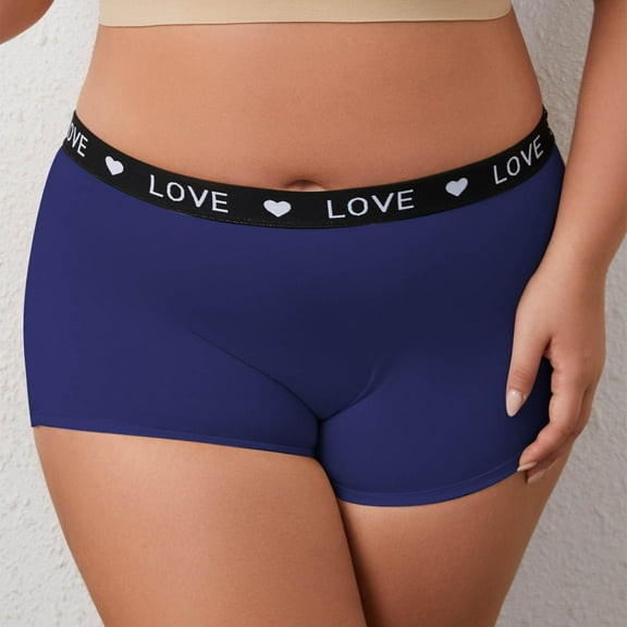 Homenesgenics Underwear for Women High Waist under $5 Women's Plus Size Underwear Sexy Briefs Blue XXXXL