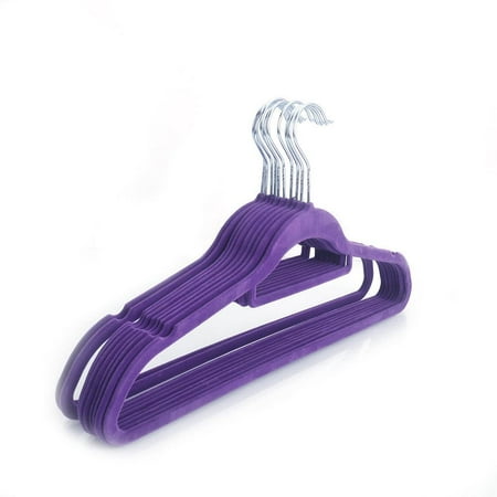 Ktaxon Best Value Set of 10, Non Slip Clothes Hanger Ultra Thin- Purple