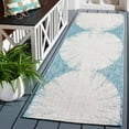 thumbnail image 3 of SAFAVIEH Courtyard Jaymz Radiant Indoor/Outdoor Area Rug, Beige/Aqua, 5'3" x 7'7", 3 of 10