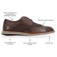 thumbnail image 3 of Vance Co. Mens Warrick Tru Comfort Foam Wingtip Lace-up Derby Dress Shoe, 3 of 8