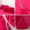 thumbnail image 6 of MorroMorn 5 PCS Shaggy Duvet Cover Bedding Set - Fluffy Comforter Cover Long Faux Fur Luxury Ultra Soft Cozy (Hot pink, Full/Queen), 6 of 6