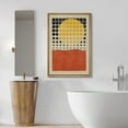 thumbnail image 2 of PixonSign Framed Canvas Print Wall Art Geometric Dot Pattern Grid Sunlight Mid-Century Modern Abstract Shapes Modern Art Illustrations Boho Decorative Colorful Multicolor - 16"x24" Natural, 2 of 5