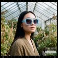 thumbnail image 3 of SA106 Women Oversized Thick Plastic Rectangle Cat Eye Flat Top Diva Sunglasses / Matte Blue Frame - Smoke Lens, 3 of 8