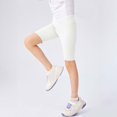 thumbnail image 7 of ATOGUTA Girls Bike Shorts Size 4T-14 Kids Fashion Elastic High Waist Workout Running Shorts with Pockets White, 7 of 7