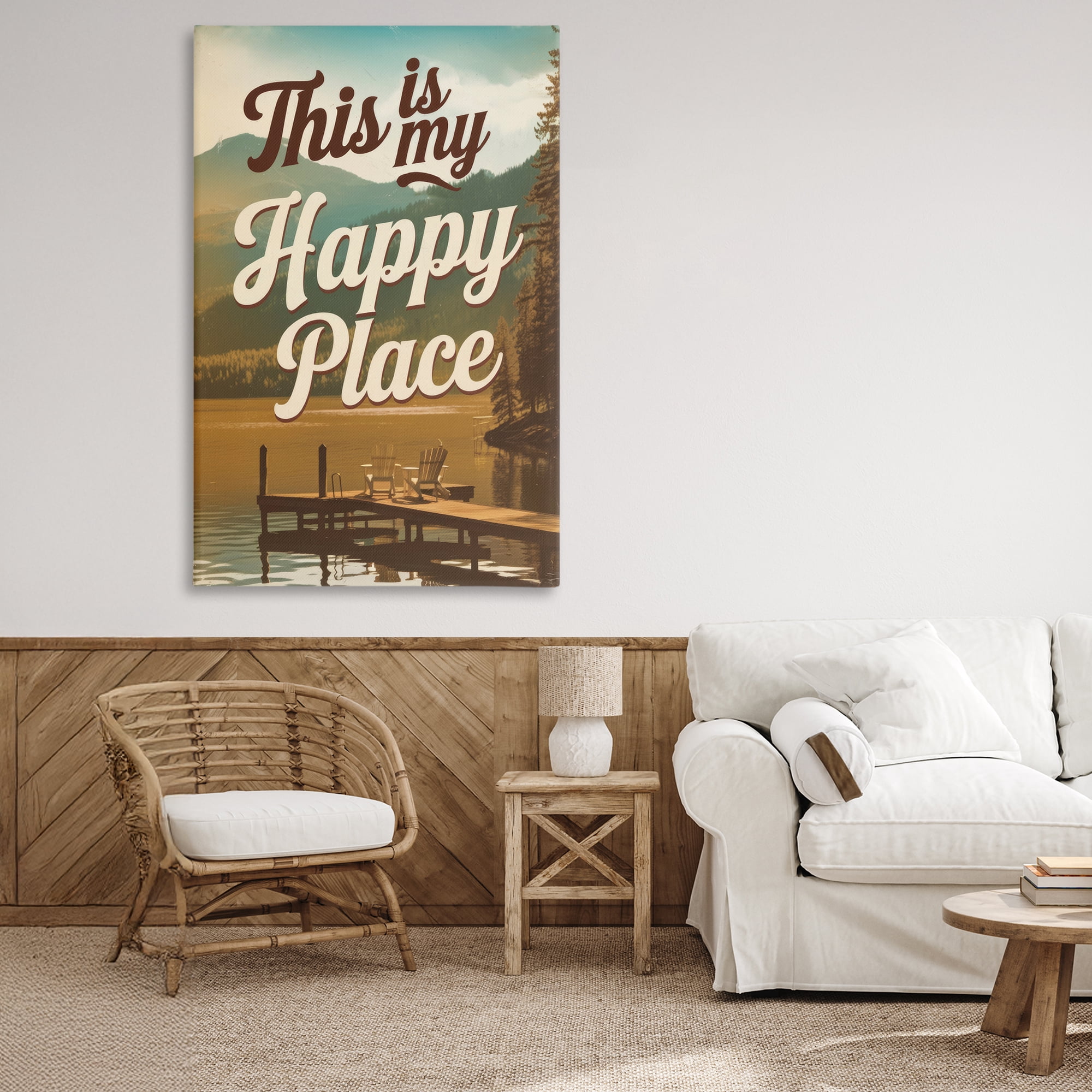 Stupell Industries Vintage My Happy Place Canvas Wall Art, design by Andreas Magnusson