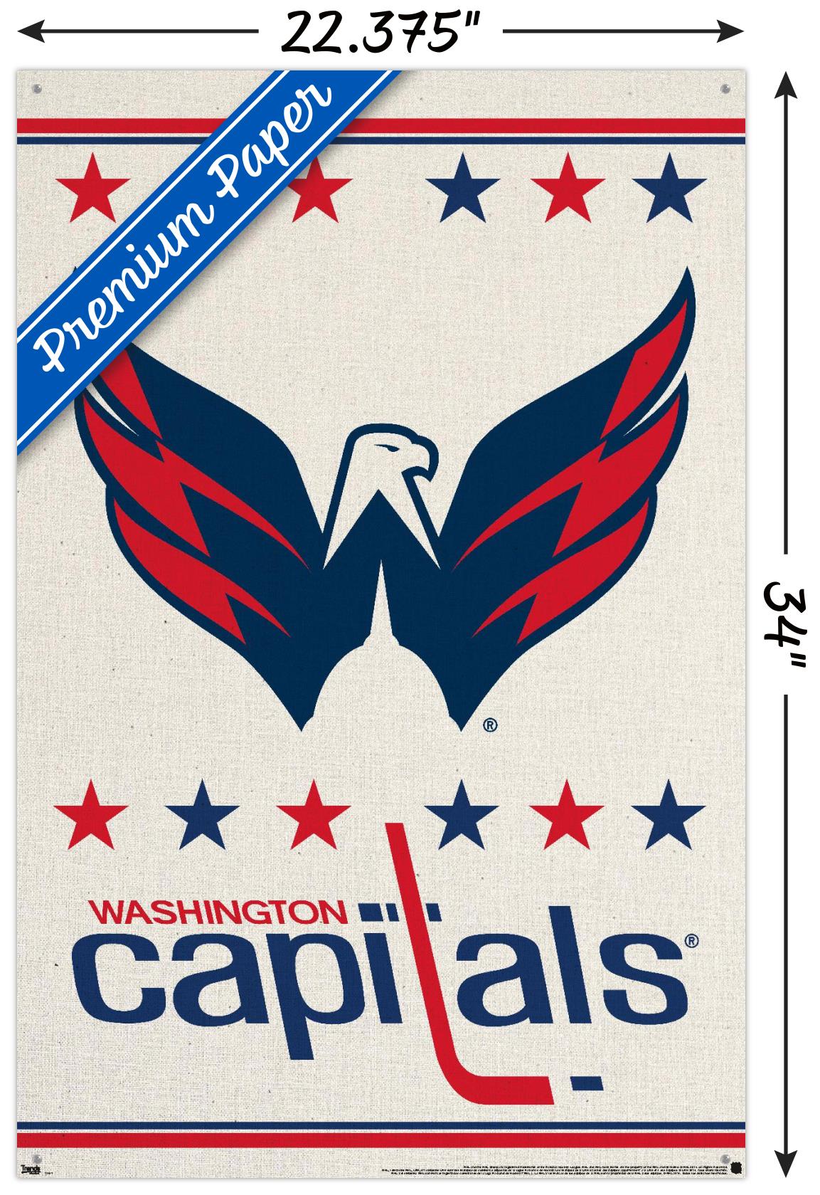 NHL Washington Capitals - Logo 14 Wall Poster with Push Pins, 22.375" x 34"
