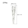 thumbnail image 2 of Uxcell 42mm Alloy Corsage Decorative Holder Vase for Wedding Party Prom Silver Tone 2 Pack, 2 of 6