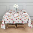 thumbnail image 3 of Pioneer Flower Floral Print Pattern Square Tablecloth, Waterproof Wipeable Spillproof Washable Table Cover for Home Kitchen Party and Daily Decor 42"x42", 3 of 6