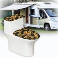 thumbnail image 6 of HELLHERO Calf and Sunflower Pattern Bathroom Toilet Lid Cover Set Adjustable Bathroom Toilet Lid Cover & 2 Pack Elastic Bottom Fits All Toilet Shapes, 6 of 8