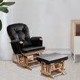 thumbnail image 3 of Lovote 5 in 1 Removable Glider Cushions Set for Rocker Chair & Ottoman Washable Cover, Black, 3 of 9