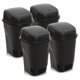 thumbnail image 1 of TOROSQUI Bote de Basura con Tapa Balancín, Pack de 4 Basureros de 11 L, Botes de Plástico Resistentes y Duraderos, Diseño Compacto para Cocina, Baño, Oficina y Hogar, 1 of 5