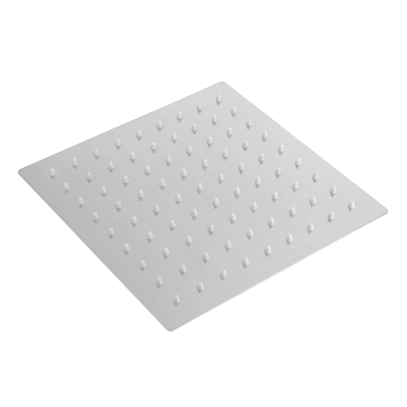 M Buder Modern Square Stainless Steel Rainfall Rain Shower Head Bathroom Top Sprayer, 8 Inch Ultra-Thin High Pressure Showerhead for Home, Silver 7.87 inches / 20 cm