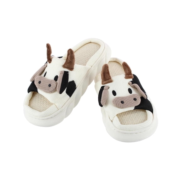 CTM Cow Slide Slippers (Women)