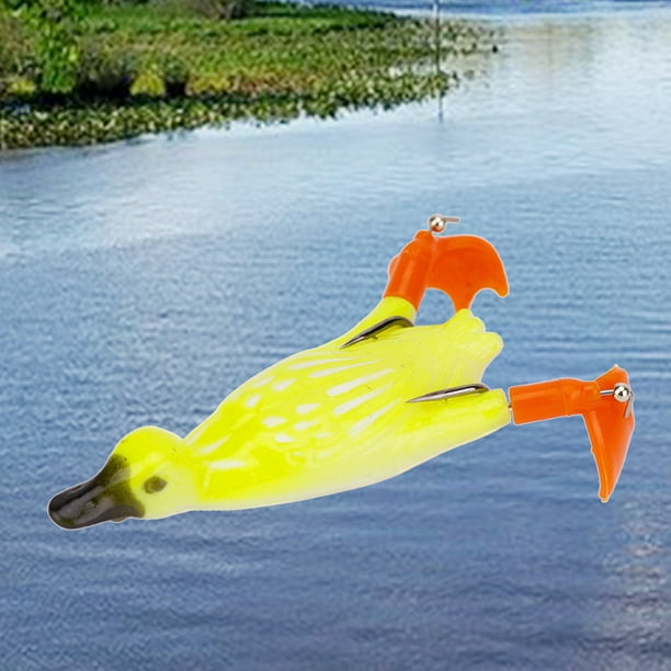 Luzkey 3d Artificial Double Duck , Soft Fishing Baits Yellow Yellow