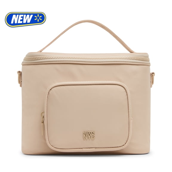 Madden NYC Women's Front Pocket Lunchbox, Khaki, Made for Portable Food Storage for Workday Meals and Travel