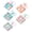 All 5pc, variant on Detachable Keyboard Clicker Keyring 9 Removable Buttons Quiet Toy for Adults, (Random 1pc)