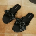 thumbnail image 4 of Fasiaou 4 Counts Women's Casual Slide Sandals with Bow Detail Comfortable Flat Beach Slippers for Women Spring Summer Outdoor Indoor House Shoes, 4 of 8