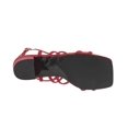 thumbnail image 5 of Lady Couture Devine Rhinestone Block Heel Dressy Sandal, Red, 4, 5 of 5