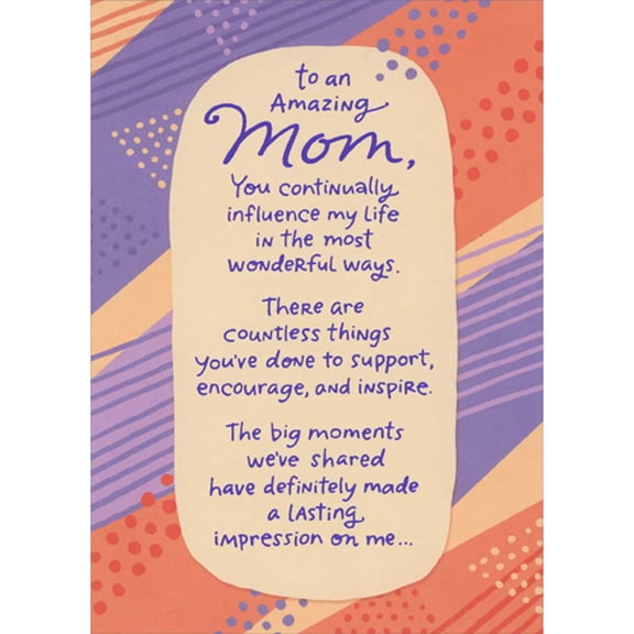 RSVP To An Amazing Mom: You Continually Influence My Life Inspirational Mother's Day Card