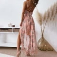 thumbnail image 3 of ZEHJUHAN Women's Spaghetti Strap Sundress with V-Neck Flowy Floral Print Fairy Style Dress for Beach Vacation Pink，S, 3 of 4