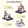 thumbnail image 3 of HARPPA Baby Walker for Babies 6-18 Months, Foldable Activity Push Walker, Red, 3 of 8