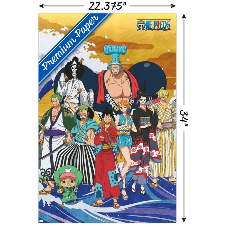 One Piece: Wano Country - Crew On Wave Wall Poster, 22.375