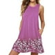 thumbnail image 1 of Qarigey Vestido Cuello Hasta La Rodilla Vestido Mujer Estampado Ropa Vestidos Violeta XXL, 1 of 1
