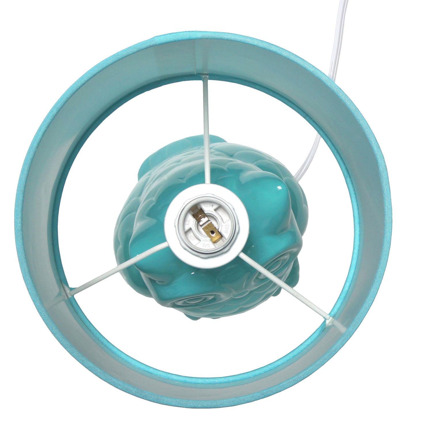 Simple Designs 12.8"  Ceramic Owl Bedside Table Desk Lamp with Matching Fabric Shade for Home Decor, Bedroom, Nightstand, Living Room, Entryway, Kids' Room, Nursery, Dandelion Yellow