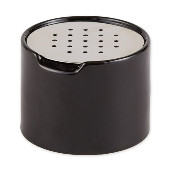 RSVP Trampa reutilizable de cerámica para moscas de frutas para interiores – Tarro atrapamoscas de cocina con tapa de ventilación de acero inoxidable, diseño ecológico y apto para lavavajillas utiliza