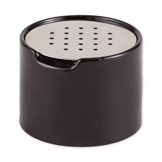 RSVP Trampa reutilizable de cerámica para moscas de frutas para interiores – Tarro atrapamoscas de cocina con tapa de ventilación de acero inoxidable, diseño ecológico y apto para lavavajillas utiliza