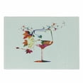 thumbnail image 1 of Winery Cutting Board, Wine Glass with Colorful Imaginary Growing Leaves Aroma Sommelier Relax Joy, Decorative Tempered Glass Cutting and Serving Board, Small Size, Multicolor, by Ambesonne, 1 of 1