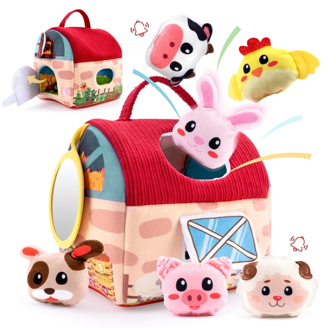 Juguetes de piscina, juguetes para bebés, juguetes para niños pequeños, peluches, muñecos de peluche, mini caja de granja, casita de muñecas, rompecabezas para niños, muñeco de peluche sensorial.