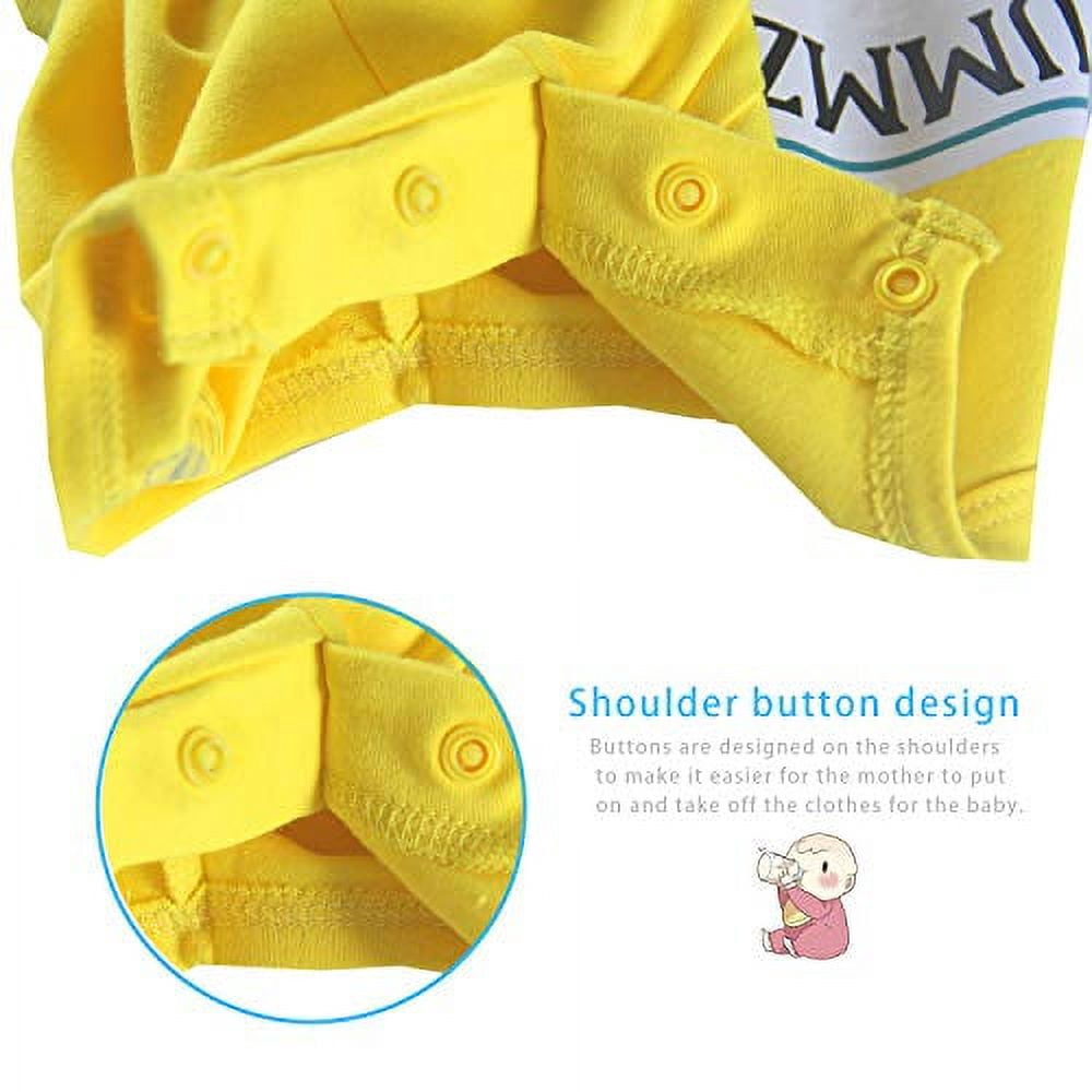 YSCULBUTOL Baby Bodysuit Yummz Tomato Ketchup Mustard Red Yellow Twins Set Boys Girls Clothes Twins Baby Outfits (KM-S6M Twins)
