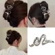 thumbnail image 2 of Hair Clips for Women Waves Metal Hair Claw Clips for Thin Thick Hair Anti Slip Hair Accessories Strong Hold Jaw Clips Silver, 2 of 4