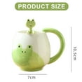 thumbnail image 2 of Divertidas tazas de rana lindas tazas de café tazas de rana de cerámica con cucharas y posavasos Tazas de café de 420 ml Tazas de rana Tazas de café expreso Tazas de capuchino Regalos de cumpleaños., 2 of 6