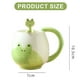 thumbnail image 2 of Tazas de rana divertidas, lindas tazas de café, tazas de rana de cerámica con cucharas y posavasos, tazas de café de 420 ml, tazas de rana, tazas de café expreso, tazas de capuchino,, 2 of 6