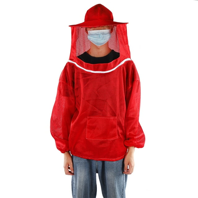 YLSHRF Beekeeping Jacket, Beekeeping Suit, High-definition Veil Commercial Beekeepers For Beginner Backyard Adult Bee Keeper