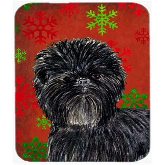 Affenpinscher Snowflakes Holiday Christmas Mouse Pad, Hot Pad or Trivet