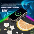 thumbnail image 2 of Wireless Charging Mouse Pad Large RGB Gaming Desk Mat 13 Light Modes Mousepad 31.5x11.8 Orange Leaf Strawberry Watermelon, 2 of 6
