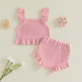 thumbnail image 5 of Soepste 12-18 Month Girl Clothes Summer Kids Clothes Girls Toddler Girl Outfits Baby Girl Summer Clothes Sleeveless Tops And Shorts Clothing Sets, 5 of 5