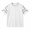 thumbnail image 4 of Qiyinn Men's Line Casual T-shirt For Summer Men Top, 4 of 6