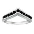 thumbnail image 1 of Aonejewelry 0.35 Ctw. Black Diamond Fashion Faithful Wedding Band In 10K White Gold, 1 of 4