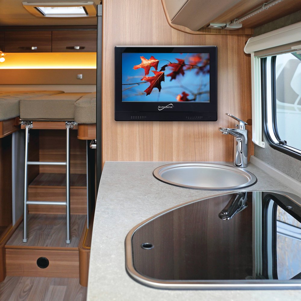 Supersonic SC9713 13.3" 720P LED TV, AC/DC Compatible For RV/Boat